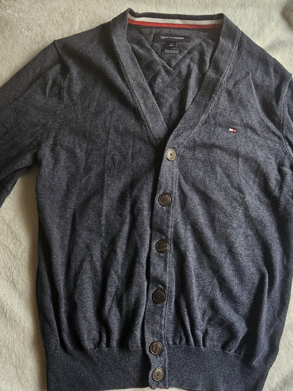 Tommy Hilfiger Men's Navy Button-Front Cardigan Sweater
